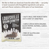 Louisville Vegan Jerky - Smoked Black Pepper, Vegetarian & Vegan Friendly Jerky