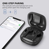 Wireless Earbuds, [Upgraded] Boltune Bluetooth 5.0 in-Ear Stereo Headphones BH020 Bluetooth Earbuds Single/Twin Mode with Charging Case