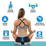 ComfiLife Gel Enhanced Seat Cushion - Non-Slip Orthopedic Gel & Memory Foam Coccyx Cushion for Tailbone Pain - Sciatica & Back Pain Relief