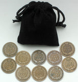 Instant Indian Head Cent Collection - 10 Different More Than 100 Year Old Dates
