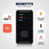 PRIMETRACKING Personal GPS Tracker - Mini, Portable, Track in Real Time - 4G LTE - with SOS Button  Locator Tracking Device - for Seniors, Kids, Cars