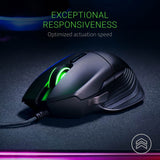 Razer Basilisk Gaming Mouse: 16,000 DPI Optical Sensor - Chroma RGB Lighting - 8 Programmable Buttons - Mechanical Switches - Matte Black