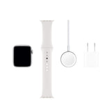 Apple Watch Series 5 (GPS, 44mm) - Silver Aluminum Case with White Sport Band