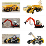 Heavy Duty Construction Site Play Set, Metal Tractor Toy, Dump Truck, Excavator, Digger, Compact Gift Toy for 3, 4, 5 Year Olds, Toddlers, Boys, Kids