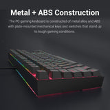 Redragon K552-RGB Mechanical Gaming Keyboard Compact 87 Key Mechanical Computer Keyboard KUMARA USB Wired Cherry MX Blue (Black RGB Backlit)