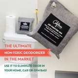 Bamboo Charcoal Air Purifying Bag (4 Pack), 200g Natural Air Purifying Bags, Activated Charcoal Odor Eliminators, Car Air Purifier, Closet Freshener