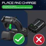 Fosmon Xbox One/One X/One S/Elite Quad PRO Controller Charger (Upgraded), [Dual Dock + 2 Additional Batteries Slot] High Speed Docking Charging