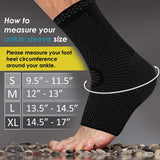 POWERLIX Ankle Brace Compression Support Sleeve (Pair) for Injury Recovery, Joint Pain and More. Plantar Fasciitis Foot Socks