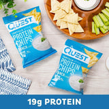 Quest Nutrition Tortilla Style Protein Chips, Ranch, Low Carb, Gluten Free, Baked, 8 Count