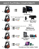 EasySMX Gaming Headset Xbox One Headset with Surround Sound Stereo, PS4 Headset with Mic & LED Light, Compatible with PC, Laptop, PS4, Xbox One