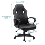 Furmax Office Chair Desk Leather Gaming Chair, High Back Ergonomic Adjustable Racing Chair