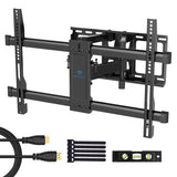 PERLESMITH Full Motion TV Wall Mount Bracket Dual Articulating Arms Bear up to 132lbs