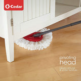O-Cedar Easywring Microfiber Spin Mop & Bucket Floor Cleaning System with 1 Extra Refill