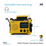 Kaito KA500 5-way Powered Solar Power,Dynamo Crank, Wind Up Emergency AM/FM/SW/NOAA Weather Alert Radio