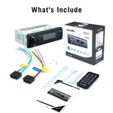 Bluetooth Car Stereo Radio Receiver,Single Din Mechless Digital Media Receiver Support FM/AM/USB/SD/FLAC/MP3/Aux-in with 7 Color Backlit,Wireless RC