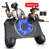 Pubg Mobile Controller with Cooling Fan 5200mah Power Bank, Mobile Gaming Trigger for PUBG/Fortnite/Rules of Survival, Phone Controller (Black)