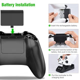 ESYWEN Xbox One Controller Charger 2 x 800mAh Xbox Controller Battery Dual Charging Station- 2 PCS Rechargeable Battery Packs