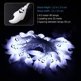 Halloween Ghost String Lights, 14.7ft 40 LED Battery Operated Halloween Lights