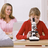 TELMU Microscope 40X-1000X Dual Cordless LED Illumination Lab Compound Monocular Microscopes with Optical Glass Lenses & 10 Sliders