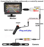 LeeKooLuu Backup Camera and Monitor Kit HD 720P Easy Installation for Cars,Trucks,Pickups Waterproof Night Vision Rear/Front View Camera