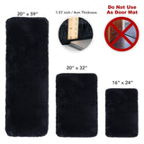 Lifewit Bathroom Rug Bath Mat Non-Slip Rubber Microfiber Soft Water Absorbent Thick Shaggy Floor Mats, Machine Washable, Black，24"x16"