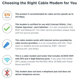 MOTOROLA MG7540 16x4 Cable Modem Plus AC1600 Dual Band Wi-Fi Gigabit Router with DFS, 686 Mbps Maximum DOCSIS 3.0