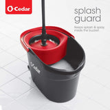O-Cedar Easywring Microfiber Spin Mop & Bucket Floor Cleaning System with 1 Extra Refill