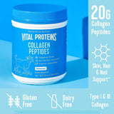 Hydrolyzed Collagen Powder - Vital Proteins Collagen Peptides Grass-Fed and Pasture Raised, dairy free, gluten free