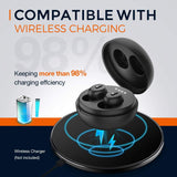 True Wireless Earbuds, BEBEN 5H Continuous 25H Cyclic Playtime IP68 Waterproof 5.0 Wireless Bluetooth Earbuds with Wireless Charging Case