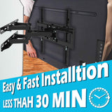 Everstone TV Wall Mount Fit for Most 26"-60" TVs Dual Articulating Arm Full Motion Tilt Swivel Bracket 14" Extension Arm