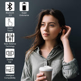 Bluetooth 5.0 Wireless Earbuds Noise Canceling Sports Headphones with【12 Hrs Charging Case】 IPX5 Waterproof 3D Stereo Earphones  (2019NewEarbuds)
