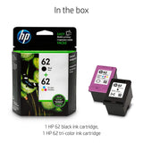 HP 62 | 2 Ink Cartridges | Black, Tri-color | C2P04AN, C2P06AN