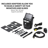 KODAK SCANZA Digital Film & Slide Scanner – Converts 35mm, 126, 110, Super 8 & 8mm Film Negatives & Slides to JPEG – Includes Large Tilt-Up 3.5” LCD