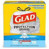 Glad Tall Kitchen Drawstring Trash Bags - OdorShield 13 Gallon White Trash Bag, Febreze Fresh Clean - 110 Count