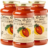 Cucina Antica - Spicy Arrabbiata Pasta Sauce - 24oz (Pack of 3) - Non GMO, Whole 30 Approved, Gluten Free