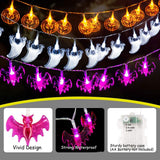 Halloween Lights Outdoor Halloween String Lights,Set of 3 Battery Operated Fairy Lights 12ft
