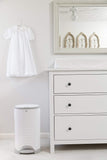 Dekor Classic Hands-Free Diaper Pail | White | Easiest to Use | Just Step – Drop – Done | Doesn’t Absorb Odors | 20 Second Bag Change