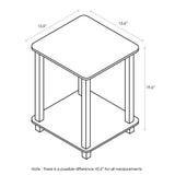 Furinno 12127AM/BK Simplistic End Table, Americano/Black