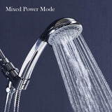 Ezelia High Pressure Shower Head, 5-Settings Hand Held Shower Head with 60 Inches Stainless Steel Hose, Adjustable Angle Bracket, Check Valve, Chrome