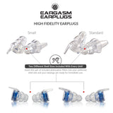 Eargasm High Fidelity Earplugs for Concerts Musicians Motorcycles Noise Sensitivity Conditions (Ear Plugs Come in Premium Gift Box Packaging) - Blue