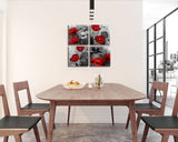 Red Wall Art Elegant Poppy Red Flower Wall Art Plant Abstract Art Poppy Canvas Wall Art