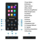 MP3 Player, 16GB MP3 Player with Bluetooth 4.2 HiFi Lossless Sound Portable Digital Music Player