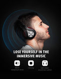 Mpow 059 Bluetooth Headphones Over Ear, Hi-Fi Stereo Wireless Headset, Foldable, Soft Memory-Protein Earmuffs, w/Built-in Mic/Cell Phones/TV BlackRed