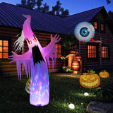 Halloween Decorations 8ft Inflatable Ghost Decor Built-in LED Lights