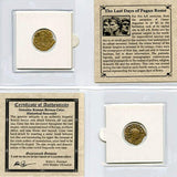 THE LAST DAYS OF PAGAN ROME - Authentic Roman Bronze Coin in Mini Album - Genuine Roman Ancient Antique from 240-324 AD