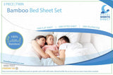 HotelSheetsDirect 100% Bamboo Bed Sheet Set, Cooling Sheets, Moisture Wicking, Great for Hot Sleepers, Softer Than Silk (Twin, Dark Gray)