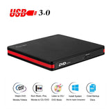 Cocopa External CD DVD Drive USB 3.0 Portable CD DVD +/-RW Drive Slim DVD/CD ROM Rewriter Burner Writer, High Speed Data （RED）