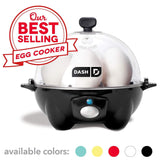 Dash Rapid Egg Cooker: 6 Egg Capacity Electric Egg Cooker for Hard Boiled Eggs, Poached Eggs, Scrambled Eggs, or Omelets with Auto Shut Off  - Black