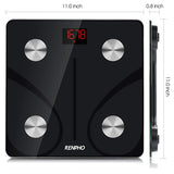 RENPHO Bluetooth Body Fat Scale Smart BMI Scale Digital Bathroom Wireless Weight Scale, Body Composition Analyzer with Smartphone App 396lbs - Black