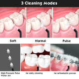 Water Flosser Professional Cordless Dental Oral Irrigator - Portable and Rechargeable IPX7 Waterproof 3 Modes Water Flossing with Cleanable Water